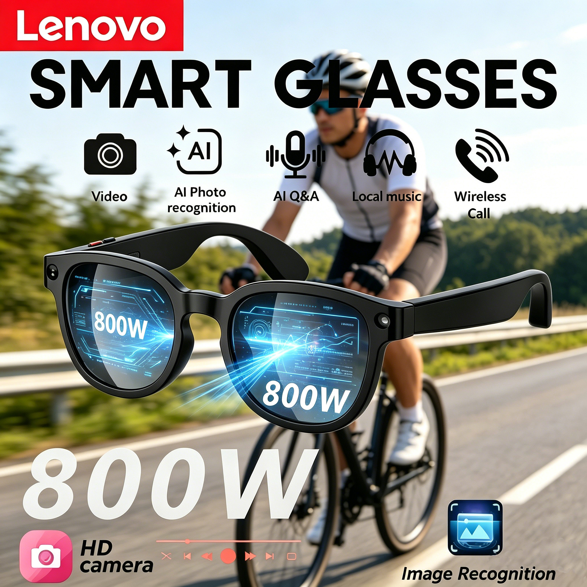 Lenovo 8MP HD Smart AI Glasses – Smart Glasses Ar Bewertung und Preis