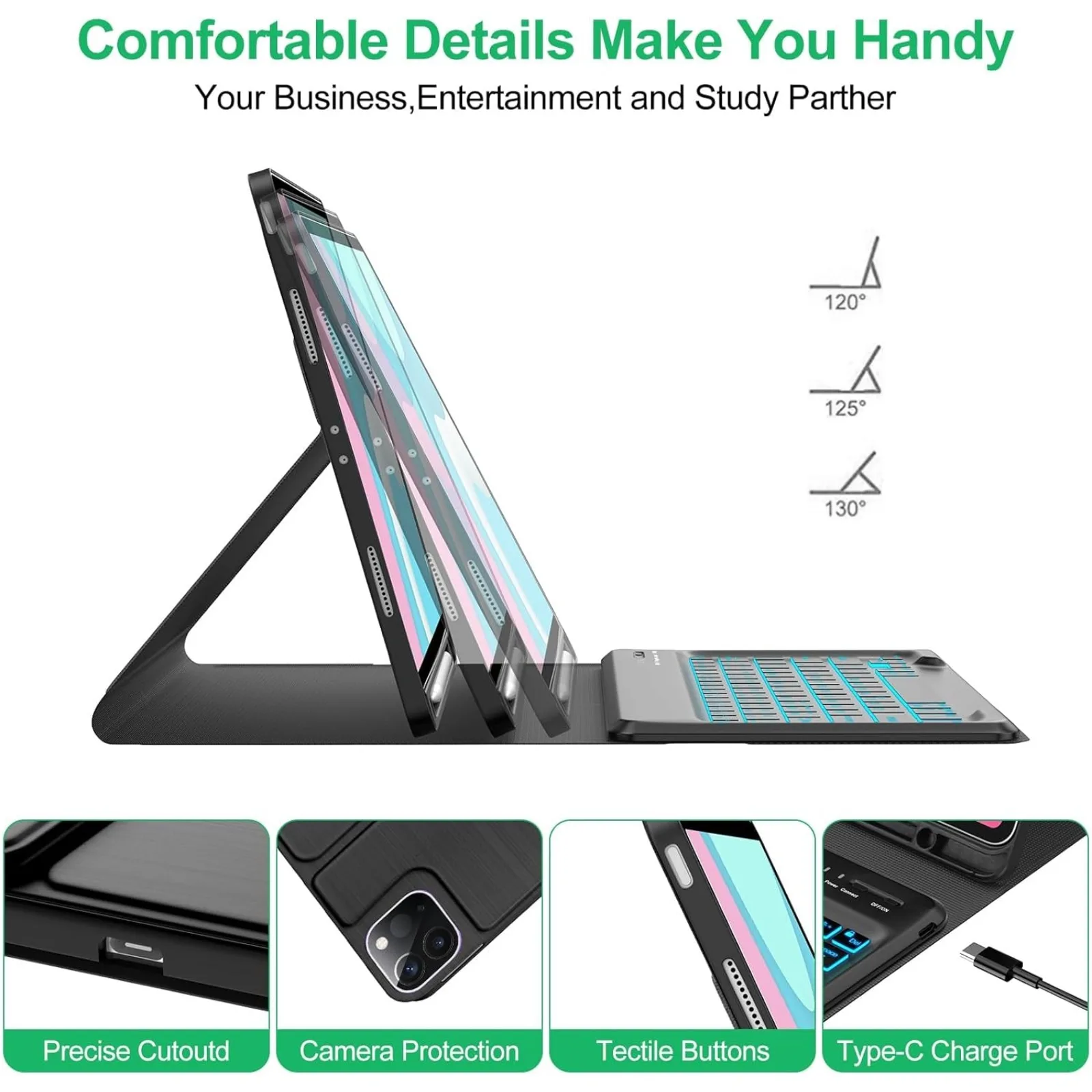 Keyboard Case & Mouse for iPad – Wireless Keyboard Mini Bewertung und Preis