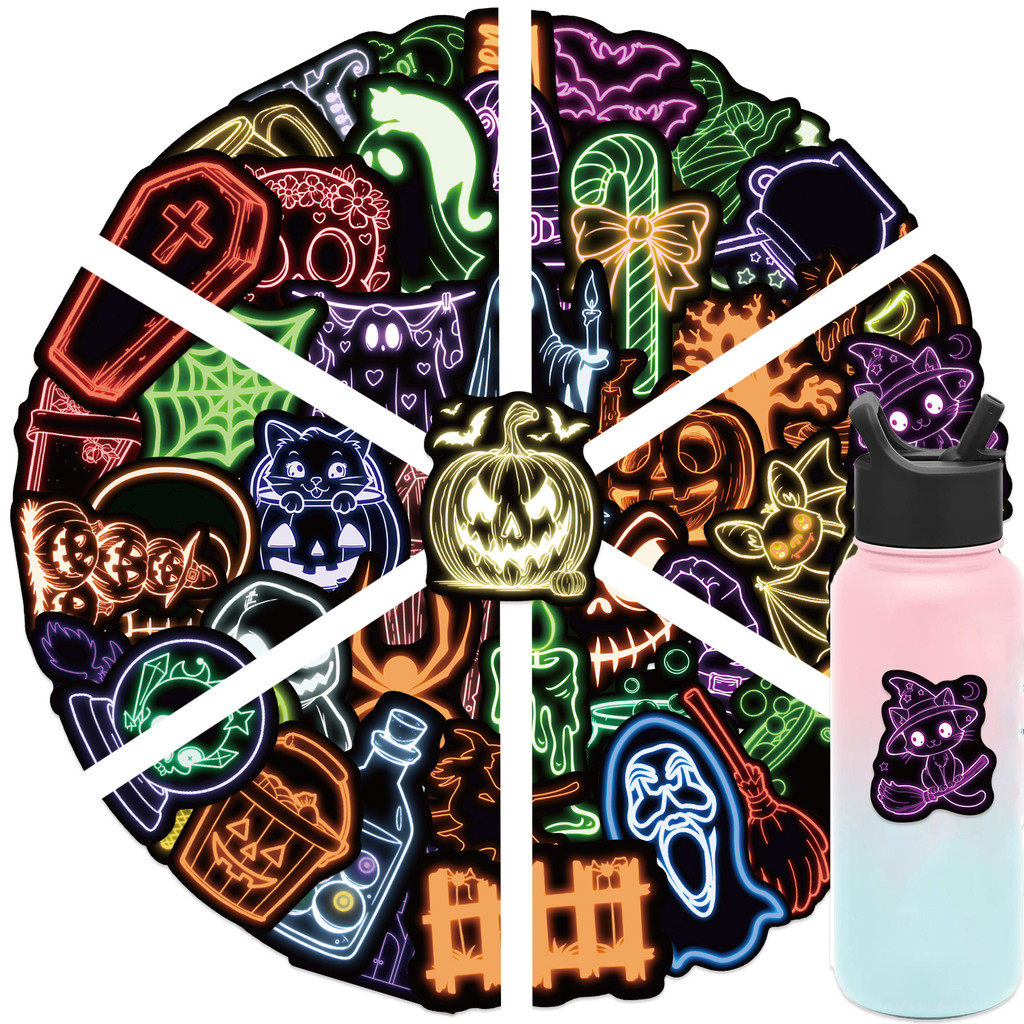 50-Piece Neon Halloween Sticke – Electronics Gadgets Store Bewertung und Preis