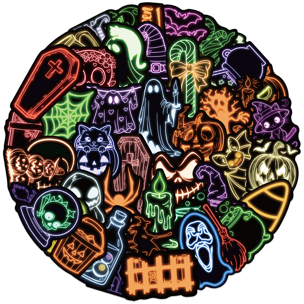 50-Piece Neon Halloween Sticke – Electronics Gadgets Store Bewertung und Preis
