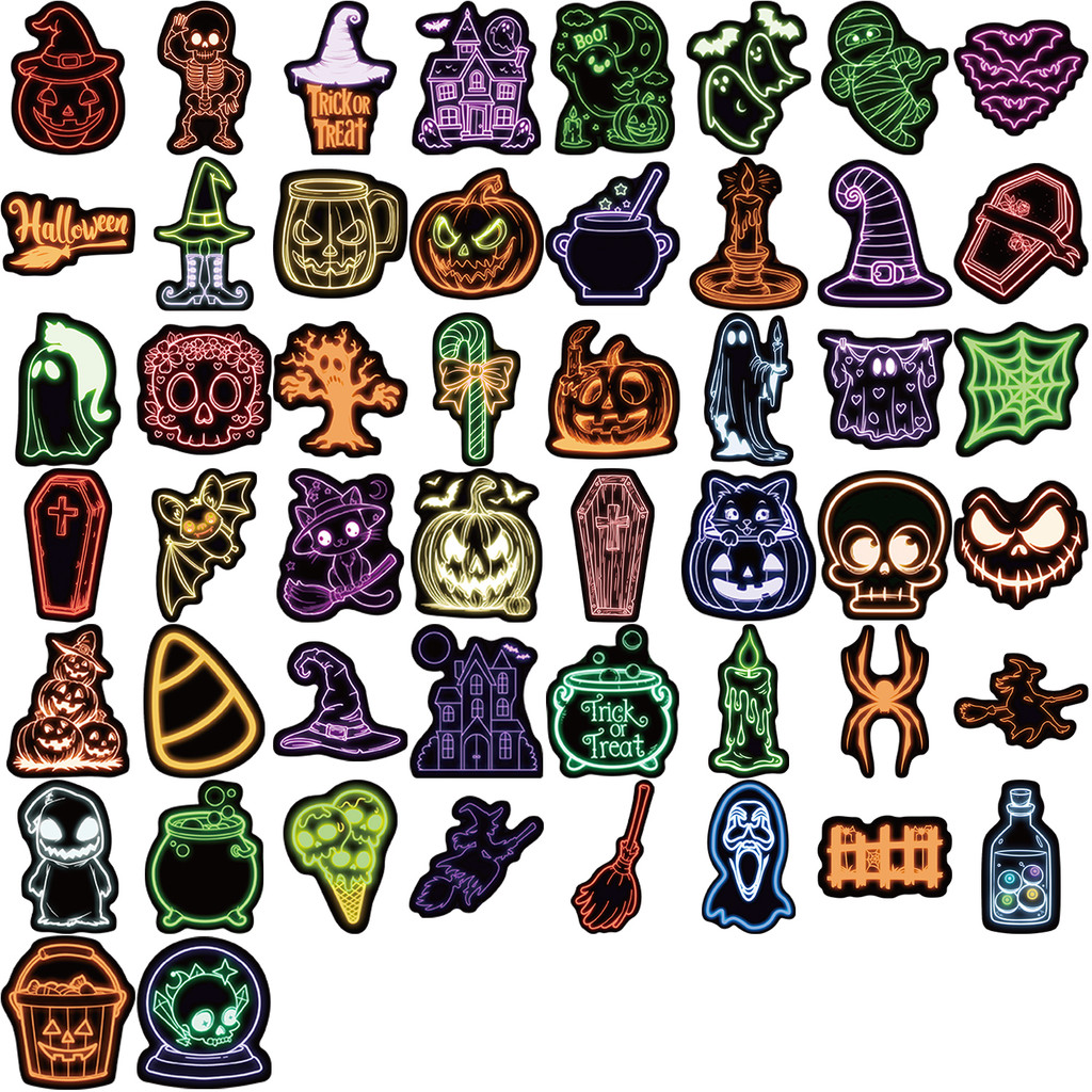 50-Piece Neon Halloween Sticke – Electronics Gadgets Store Bewertung und Preis